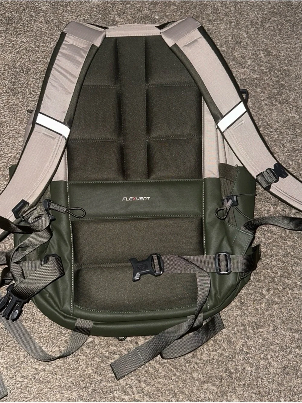 The North Face Light Beige Backpack - Neutral Cream Exterior
